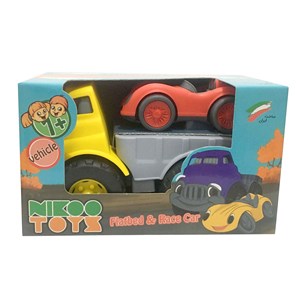 اسباب بازی کامیون کفی نیکو تویز FLATBED RACE CAR NIKOOTOYS